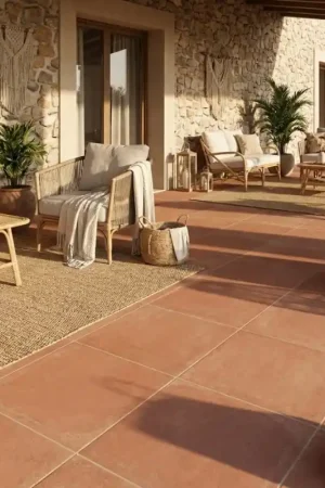 carrelage TEMPO BLUSH 90x90 cm antidérapant imitation terre cuite Marque